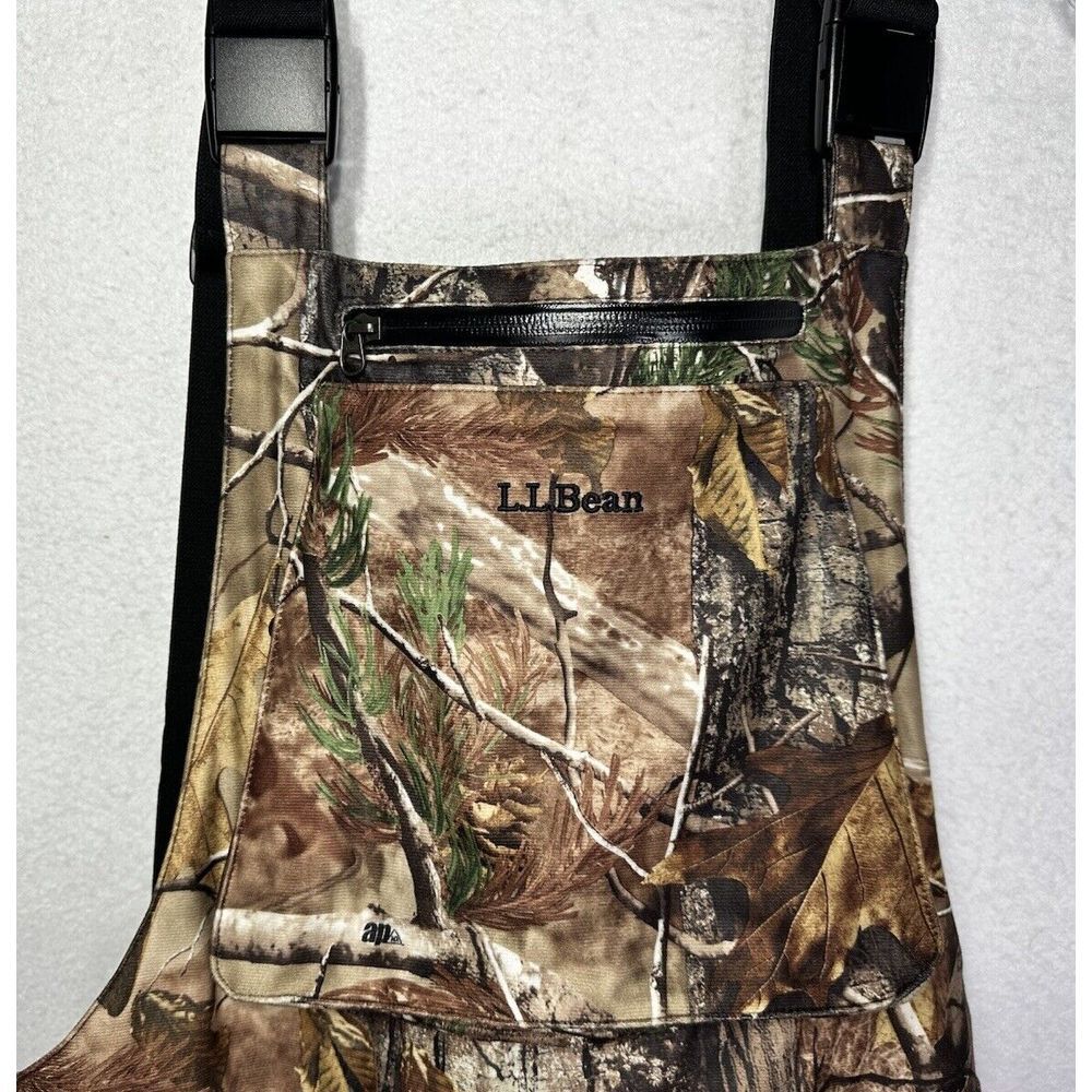L.L. Bean Bib Insulated Overalls Mens XL Tall Realtree Camo Adjustable Strap NWT - Picture 2 of 13